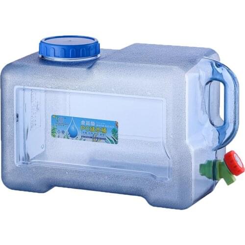 18L Outdoor Plastic Pure Water Bucket with Lid and Faucet Car Drinking Water Bucket Camping Bucket