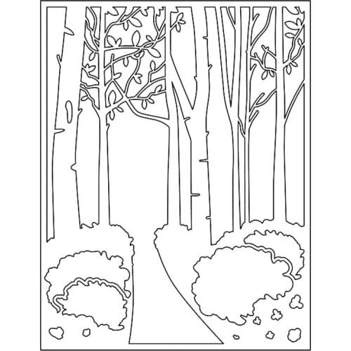 Cutting Dies Forest Trees Trail Grove To Decorate For DIY Scrapbook Photo Album Craft Card 2021 New