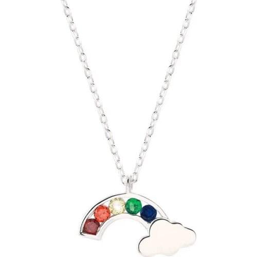 REETI Korean 925 Sterling Silver Jewelry Zirconia cloud Choker Necklaces for Women Wedding Girls Statement Jewelry kolye