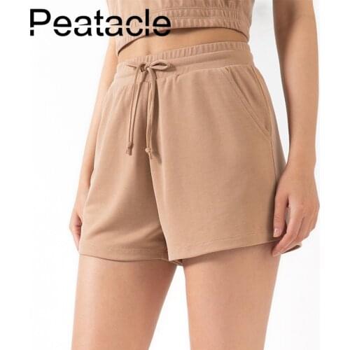 Peatacle Loose Running Shorts Women Hip-lifting Workout Sport Fitness Fashion Casual Yoga Gym Clothing