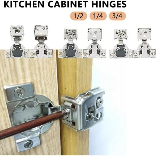 1Pc Home Door Hinge Compact Concealed Kitchen Cabinet Hinge With Screws For Cabinet Furniture Drawer Window Repair Accessory