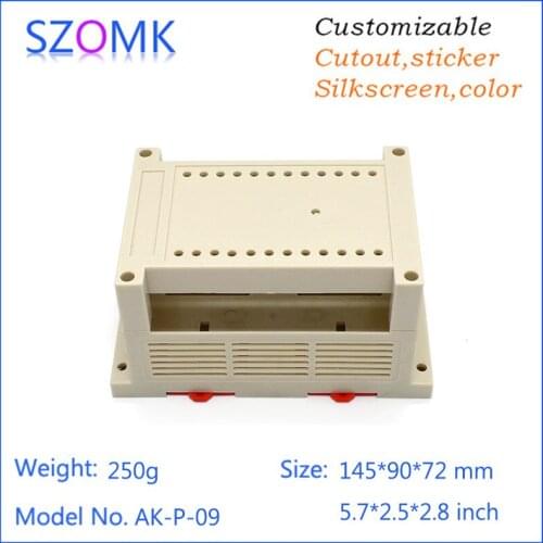10 pcs/lot ans din rail enclosures electronics for abs housing plastic electronics cabinet 145*90*72MM