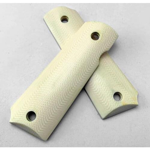 2Pieces Tactics Pistol 1911 Grips White resin Grips patch Custom Grips CNC Material 1911 Accessories