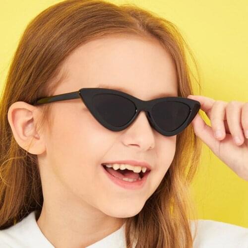 2020 Children Anti-reflective Sunglasses Cat Eye Fashion Glasses Boys And Girls Plastic Sun Glasses Vintage Kids Uv400