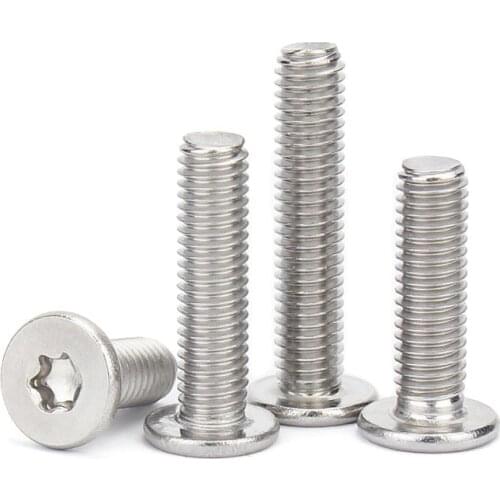 5/50pcs 304 Stainless Steel CM Six-Lobe Torx Ultra Thin Super Low Flat Wafer Head Screw M1.6 M2 M2.5 M3 M4 M5 M6 M8 Bolt A2-70