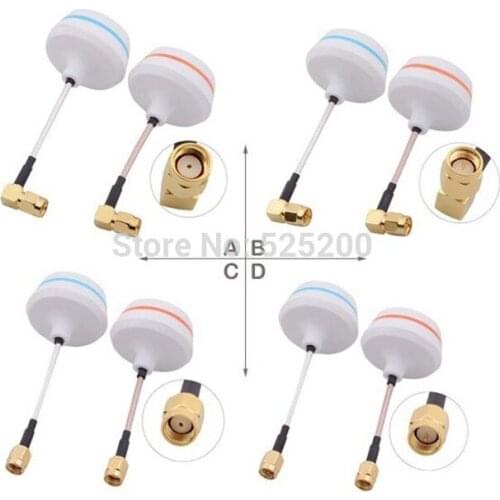80 set dhl free shipping FPV 5.8 GHz Cloverleaf antennas set RX- SMA TX - RP SMA connector