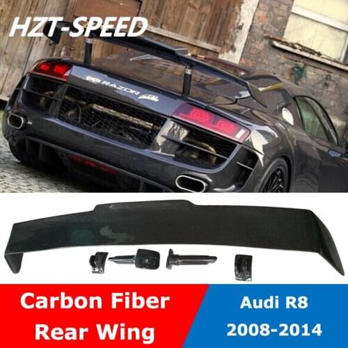 R8 PPI Type Carbon Fiber Rear Trunk Wing Spoiler For Audi R8 GT V8 V10 Car Modified Tail Lip 2008-2014