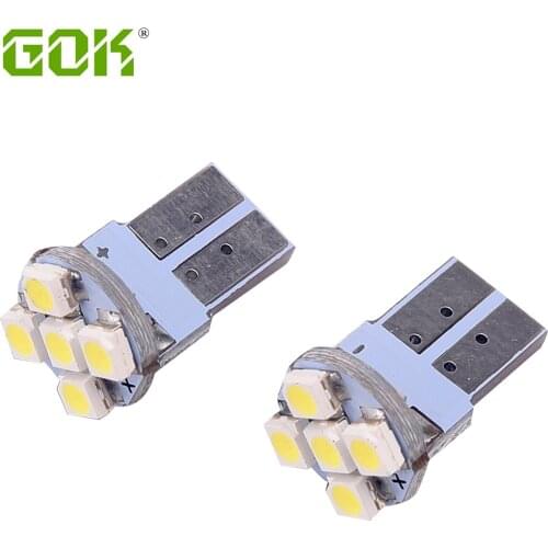 10pcs/lot Car T10 5smd 1210 3528 w5w 194 t10 5 led Car led Interior Lamp led Automobile Car wedge parking dome light
