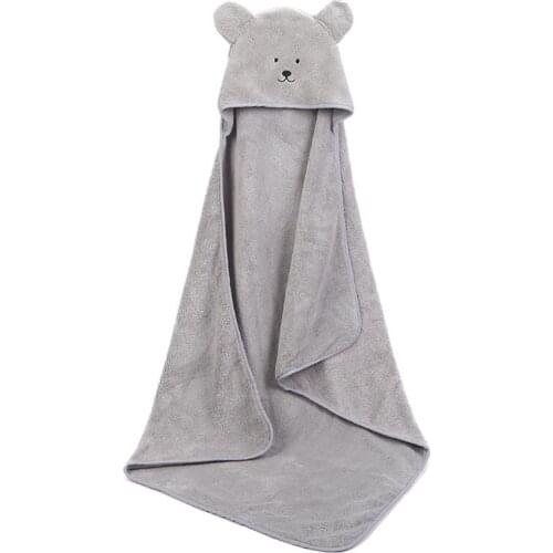 Baby Poncho Bath Towel Velvet Fleece Hood Infant Towels Blanket Newborn Towel