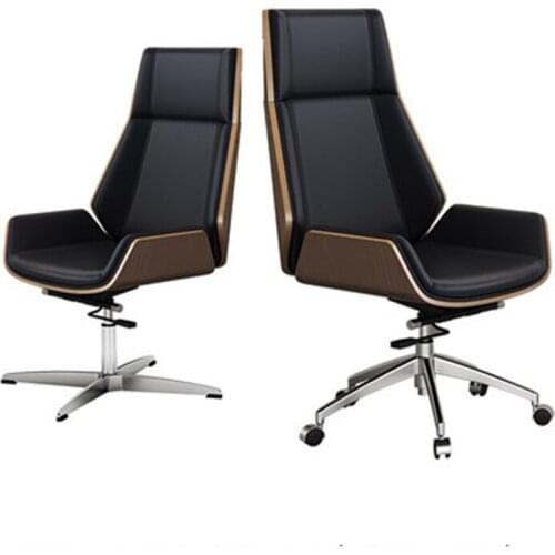 Foshan bentwood plywood seat tall leather wooden executive conference home office chairs made in China furniture
