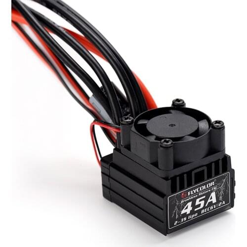 FATJAY Flycolor Lightning series waterproof car ESC 45A 2-3s for RC 1/10 cars brushless electroinic speed controller