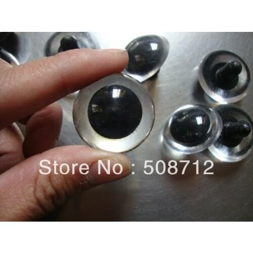 Fress ship!!!200pcs/lot DIY stuffed toy findings 30mm transparent Color plastic pupil eyes/ safety eyes with back