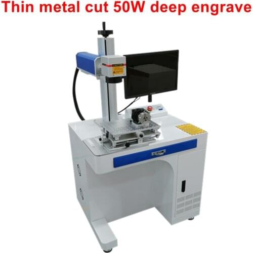 Smart model small size 30W fiber laser marking machine for stainless steel and metals deep engrave