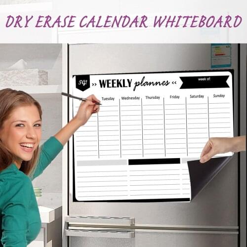 Whiteboard Magnetic Calendars For Refrigerator Family Notepad Daily Planner Magnetic Refrigerator Notepad Message Board Tools