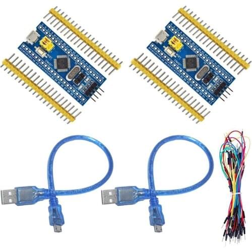 2PCS STM32 STM32F103C8T6 Development Board ARM Minimum System Module For Arduino DIY Kit with Dupont Cable, Micro USB Cable