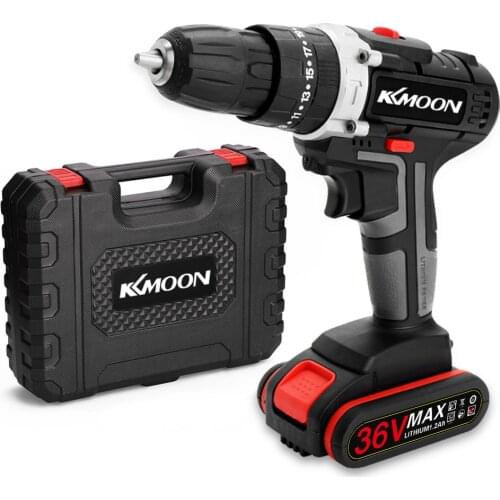 36V Multifunctional Impact Electric Cordless Drill Wireless Rechargeable Hand Drills Brush Motor Home DIY Electric Power Tools