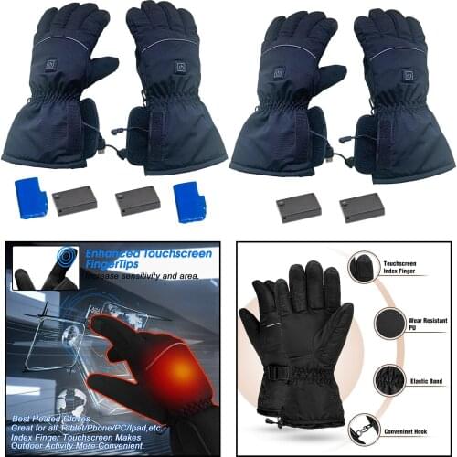 Motorcycles Winter Electric Heated Gloves Rechargeable Battery Warm Sport
