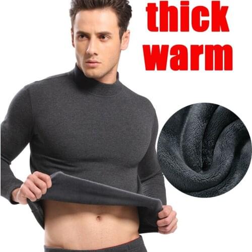 2020 New Thermal Underwear Mens Long Johns Men Autumn Winter Shirt+pants Sets Warm Thick Plus Velvet Size M-XXXL