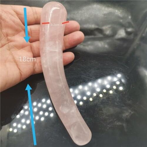 Hot Sale 100% natural pink rose quartz crystal wand healing crystal gemstone yoni massage stick as gift for women
