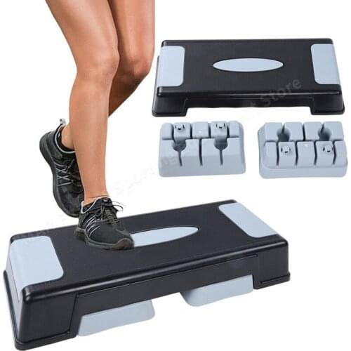 Fitness Bodybuilding Pedal Home Gym Loaded 200kg Stable ABS Aerobic Step Non-slip Adjustable Cardio Yoga Pedal Aerobic Stepper