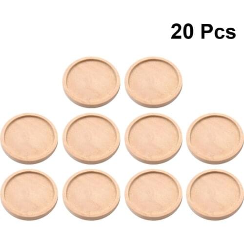 20/40/50pcs Wood Round Trays Retro Pendant Base Badge Breastpin Lapel Pin Base Jewelry Crafts Making Accessories