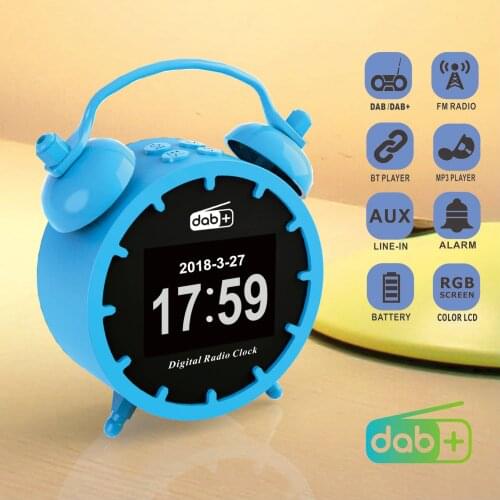 STRIKING DESIGN CLOCK RADIO,FULL COLOR LCD SCREEN,BLUETOOTH SPEAKER,TF CARD MP3 PLAYER
