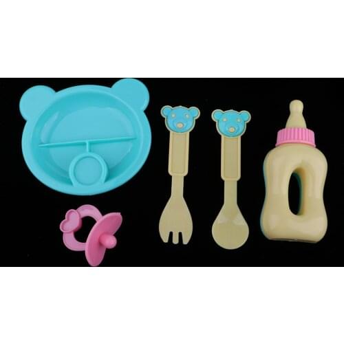Handcrafted Mini Plastic Tableware Model For Mell Chan Baby Doll From Japan for Kids Dolls Accessories