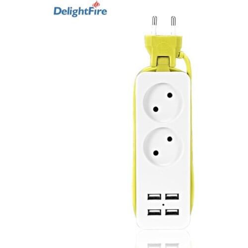 EU Plug USB Socket Power Strip Electric Socket Surge Protector Extension Sockets USB Smart Mobile Phone Wall Charger Desktop Hub