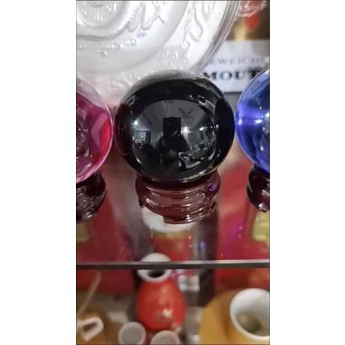 Natural obsidian crystal ball home decoration ball diviner circular stone ball wedding photography accessories