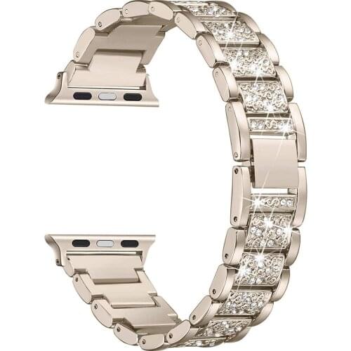 Rhinestone Bracelet Stainless Steel Strap for Apple Watch Series 1/2/3 40mm 38mm Luxury Watch Band for iWatch Series 4 5 42/44mm