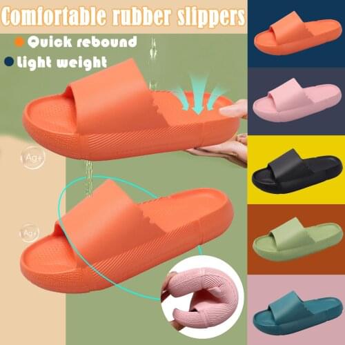 Unisex EVA Slippers For Men Women Non-slip Quick-drying Thickened Wedge Couple Family Home Indoor Slippers Bathroom Shoes