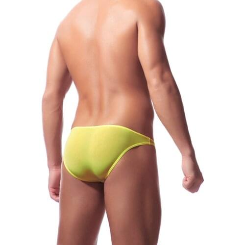 Mens ice silk briefs ultra thin transparent briefs male tight underwear cueca transparente para homem slip uomo sexy man pants