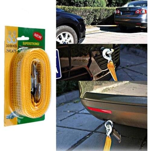 3 Ton 4 Meter Heavy Duty Tow Ropes Nylon High Strength Trailer Car Emergency Safety Towing Rope Strap
