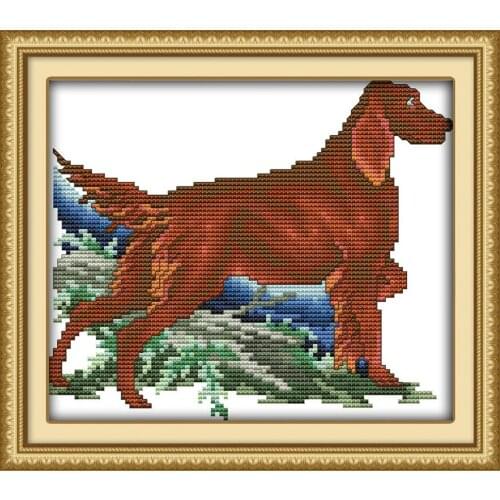 Joy Sunday The hound pattern Counted Cross Stitch 11CT 14CT Cross Stitch Kits for Embroidery Crafts Animal Home Decor Needlework