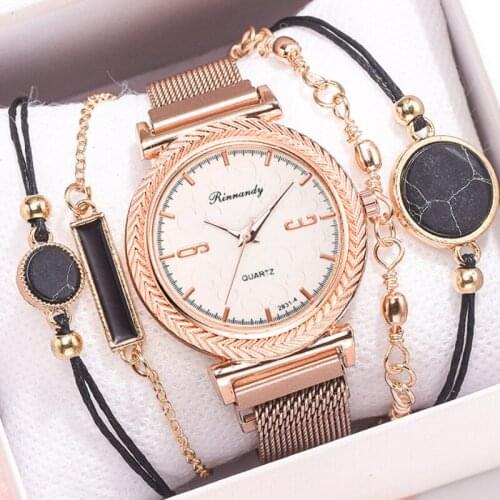 2020 Ladies Watch Classic Fashion Luxury Alloy Mesh Belt Trend Quartz Women Magnet Temperament Fashion Wristwatches Clocks reloj