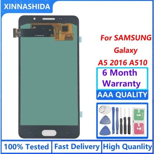 For SAMSUNG Galaxy A5 2016 A510 A510FD A510F A510M LCD Display Touch Screen Digitizer Assembly Replacement