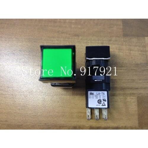 [ZOB] Japans IDEC Idec and LA-T6 Green RED BLUE YELLOW WHITE Flat push-button 16MM genuine original --10PCS/LOT