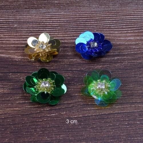 10Pcs Crystal Rhinestone Patches for Clothing Sew on Clothes Appliques Badge Stickers RP203