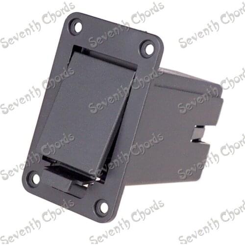 2 Pcs Black Plastic Active Bass Guitar Humbucker Picku 9V Battery Box/Holder/Case/Compartment Cover (LG-009)