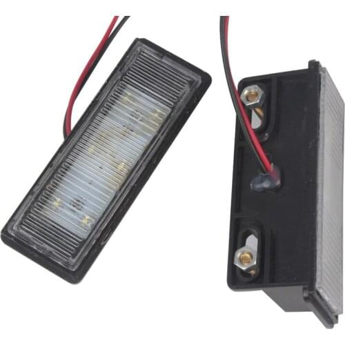 2Pcs LED Number Licence Plate Light Rear Tail Lamp For 12V 24V Truck Trailer Lorry Camper White