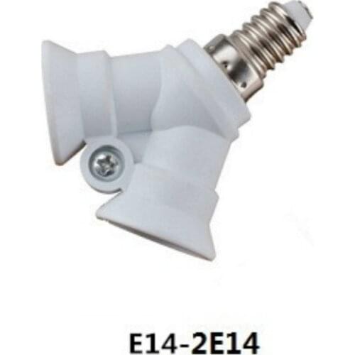 2 In 1 Adjustable E14 Socket Base Bulb Extender E14 To 2E14 Light Lamp Bulb Adapter Lamp Holder Converter For LED Bulb Light