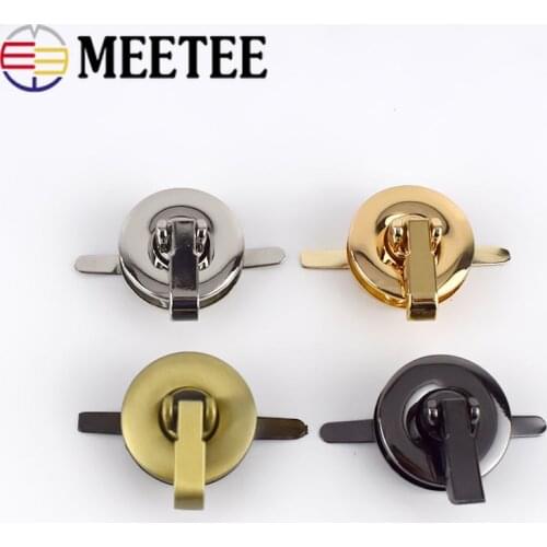 5Pcs Round Metal Turn Locks Snap For Handbag Women Bag Twist Lock Clasps Closure DIY Metal Buckle Hardware Accessories