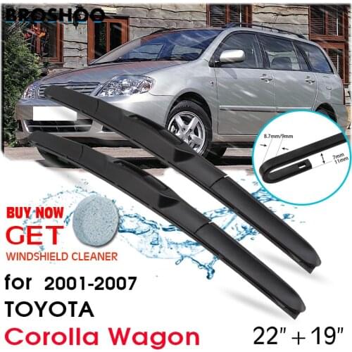 Car Wiper Blade Front Window Windscreen Windshield Wipers Blades Auto Accessories For TOYOTA Corolla Wagon 22"+19" 2001-2007