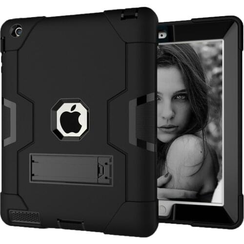 Case For Apple iPad 2/3/4,Shock-Absorption Three Layer Armor Defender Full Body Protective Case For iPad 4