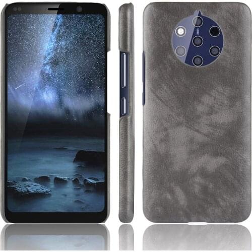 For Nokia 9 PureView TA-1094 Case For Nokia9 Retro PU Leather Litchi pattern Skin Hard Cover For Nokia 9 Pure View Phone Case