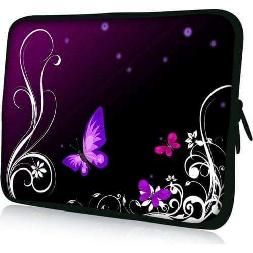 Butterfly 13 inch laptop sleeve 15" 15.6" computer bag 17" notebook case for mac pro/ lenovo/ dell/ ause/hp 13.3" 11.6"