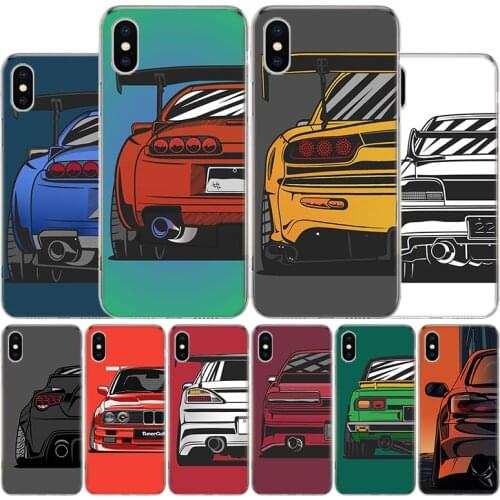 Male Men JDM Sports Cars Comic Phone Case For Apple Iphone 12 11 Mini Pro X XR XS Max 7 8 6 6S Plus 5 SE 7G 6G + Art Cover Coque