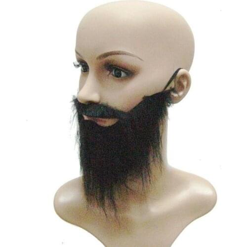 Black Fake Beards Halloween Costume Party Moustache Cosplay Decoration Kids Adult Photo Props Supplies Gift Joke