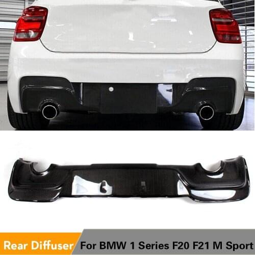 1 Series Carbon Fiber Rear Bumper Lip Diffuser For BMW 1 Series F20 F21 M Sport Hatchback Only M135i 2011 - 2015