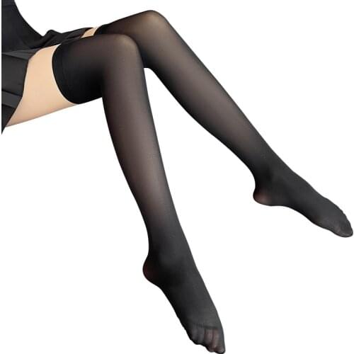 New Sexy Medias Black White Velvet Long Socks Thigh High Women Stockings Over Knee Girls Cosplay Stocking Ladies Warm Knee Socks